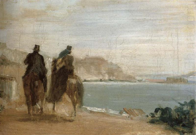 Promenade beside the sea, Edgar Degas